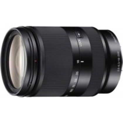 Sony SEL18200LE 18-200mm f/3.5-6.3 Lens Black Front View